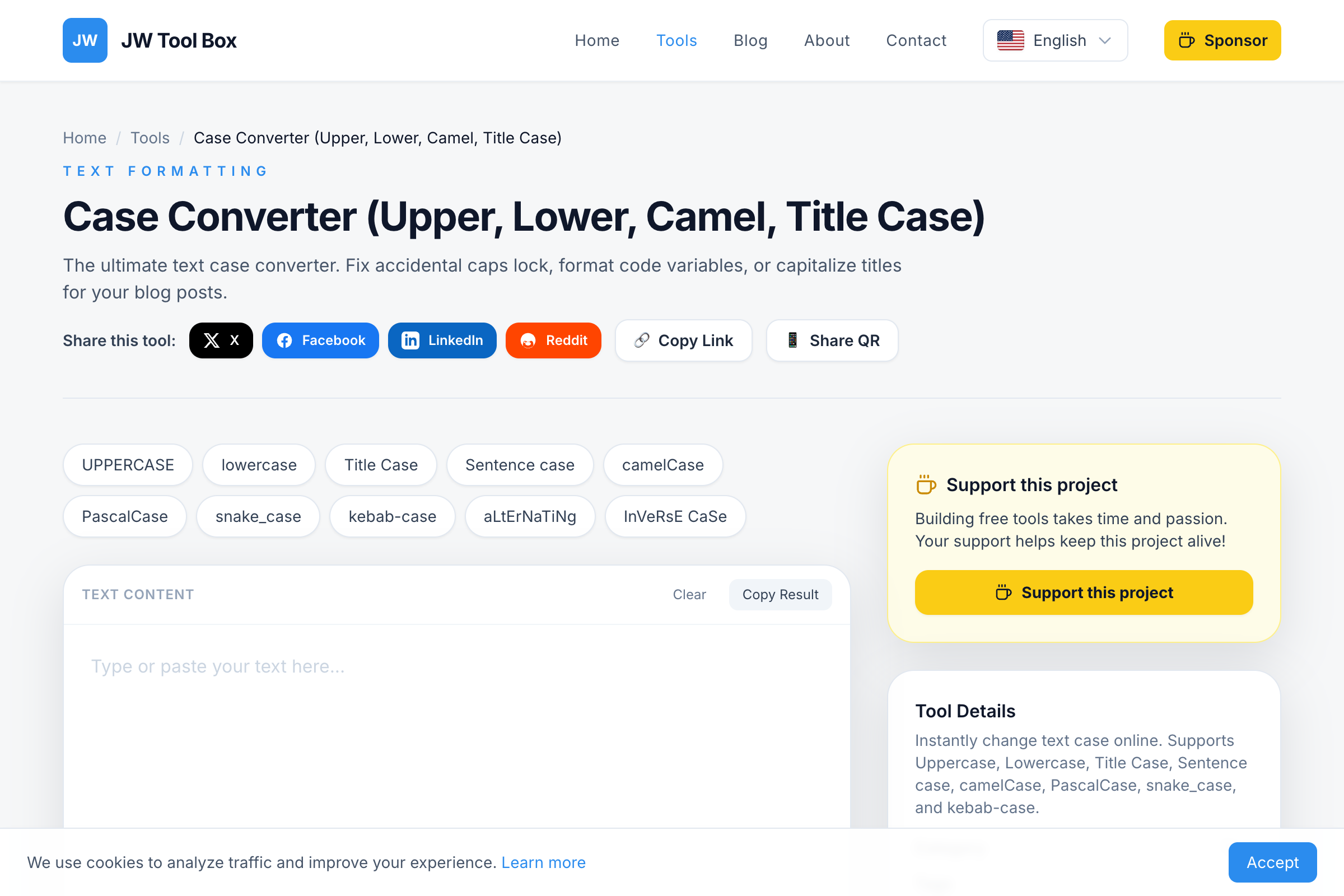 Text Case Converter Tool Interface