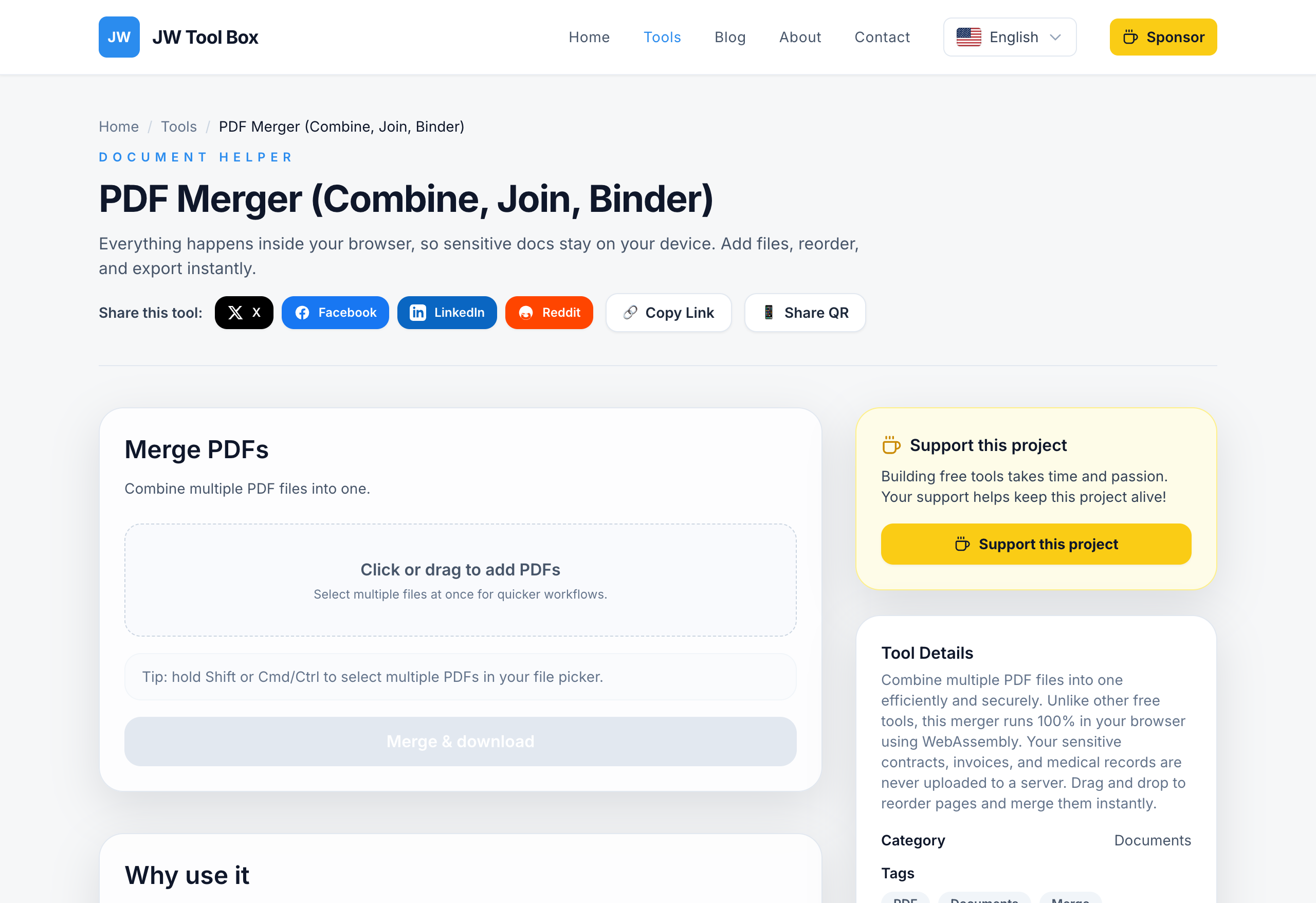 PDF Merger Interface