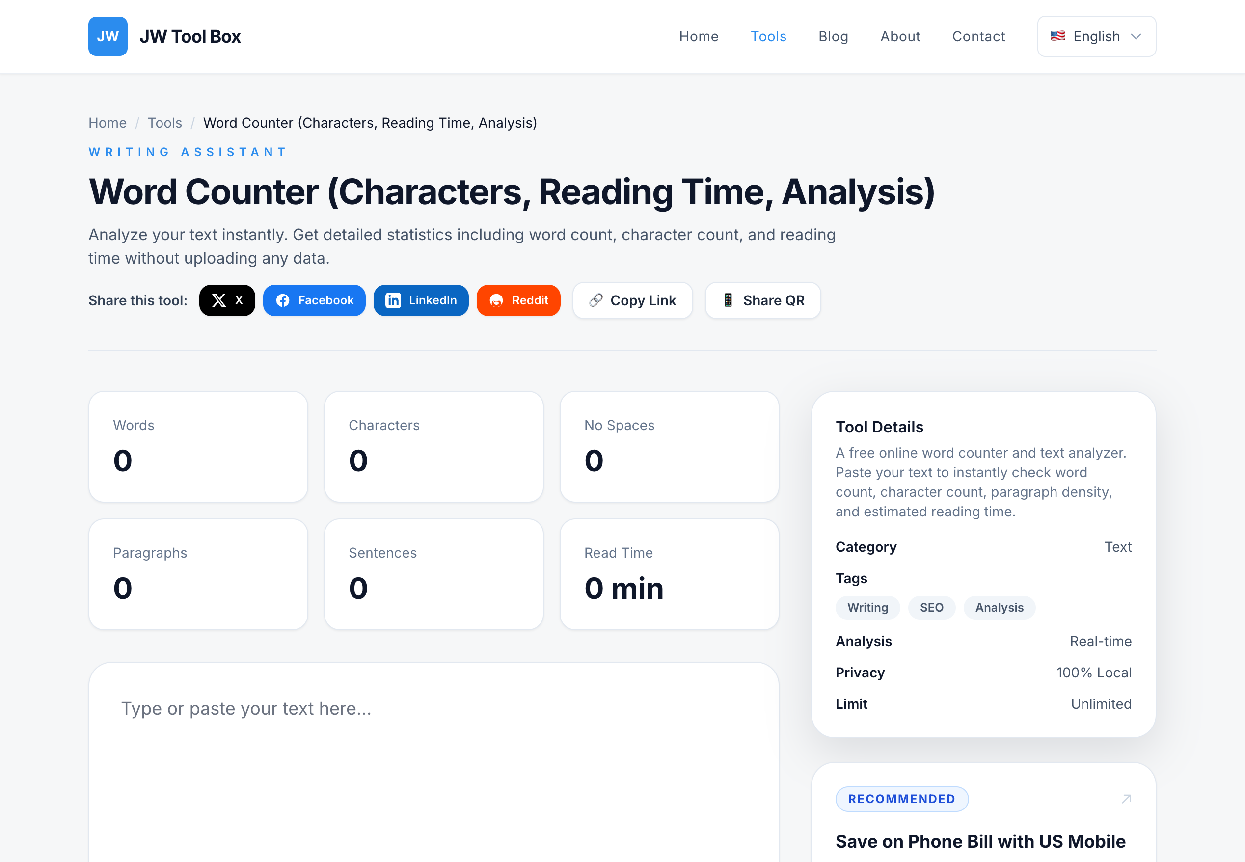 Word Counter tool for college essays and personal statements